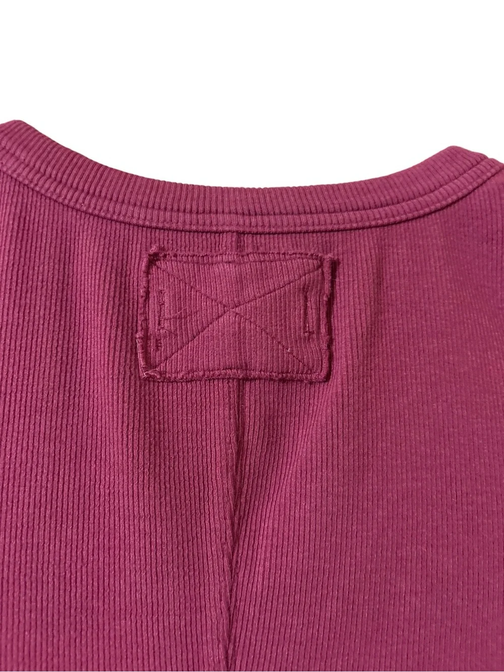 We The Free Brooklyn Tee Ribbed Scoop Berry Pink Mauve EUC M